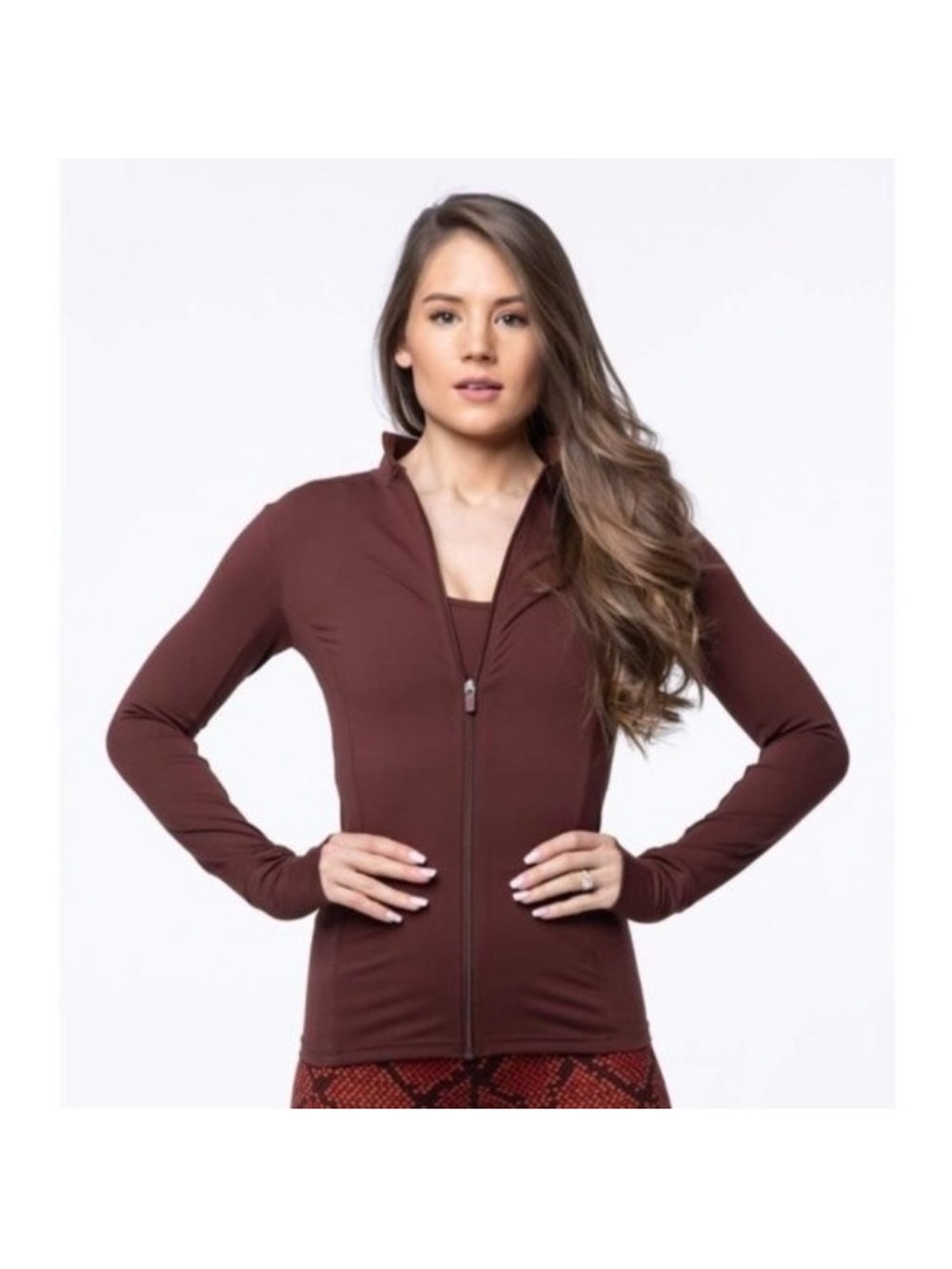 Balance Athletica Women's Half-Zip Long Sleeve Top - Burgundy